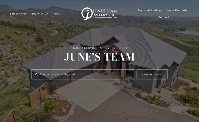 June's Team luxury real estate website homepage designed by Equilibrium Marketing