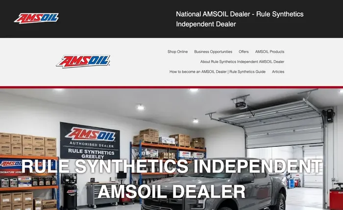 Rule Synthetics website homepage, a synthetic lubricants site designed by Equilibrium Marketing